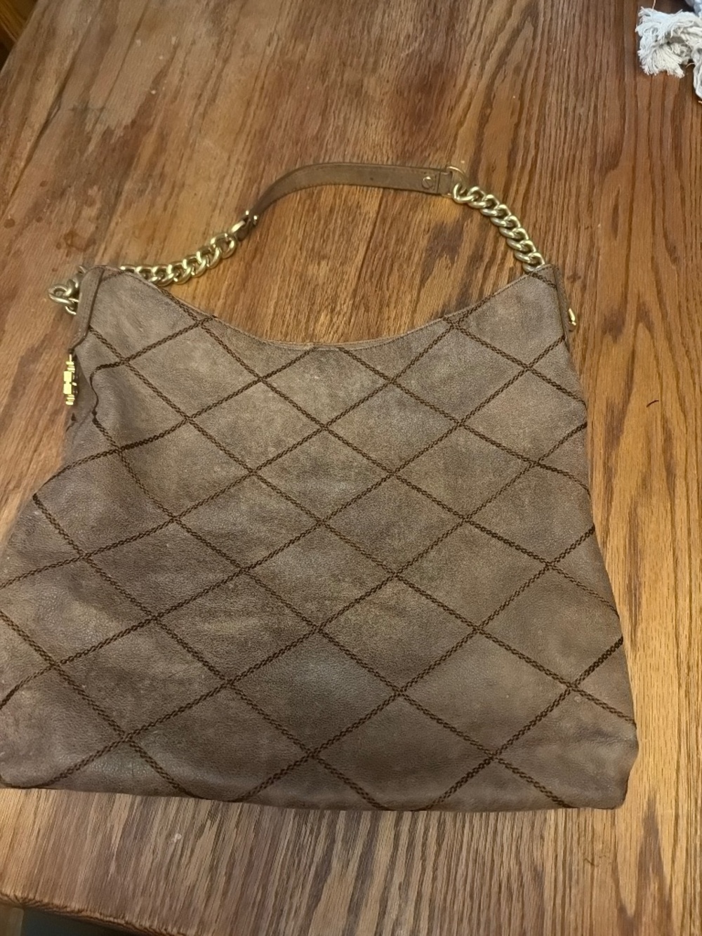 TORY Burch Lyra Hobo brown leather